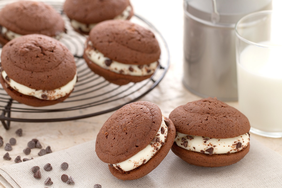Whoopies au Nesquik avec crème stracciatella