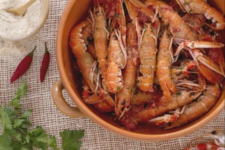 Scampi à la busara