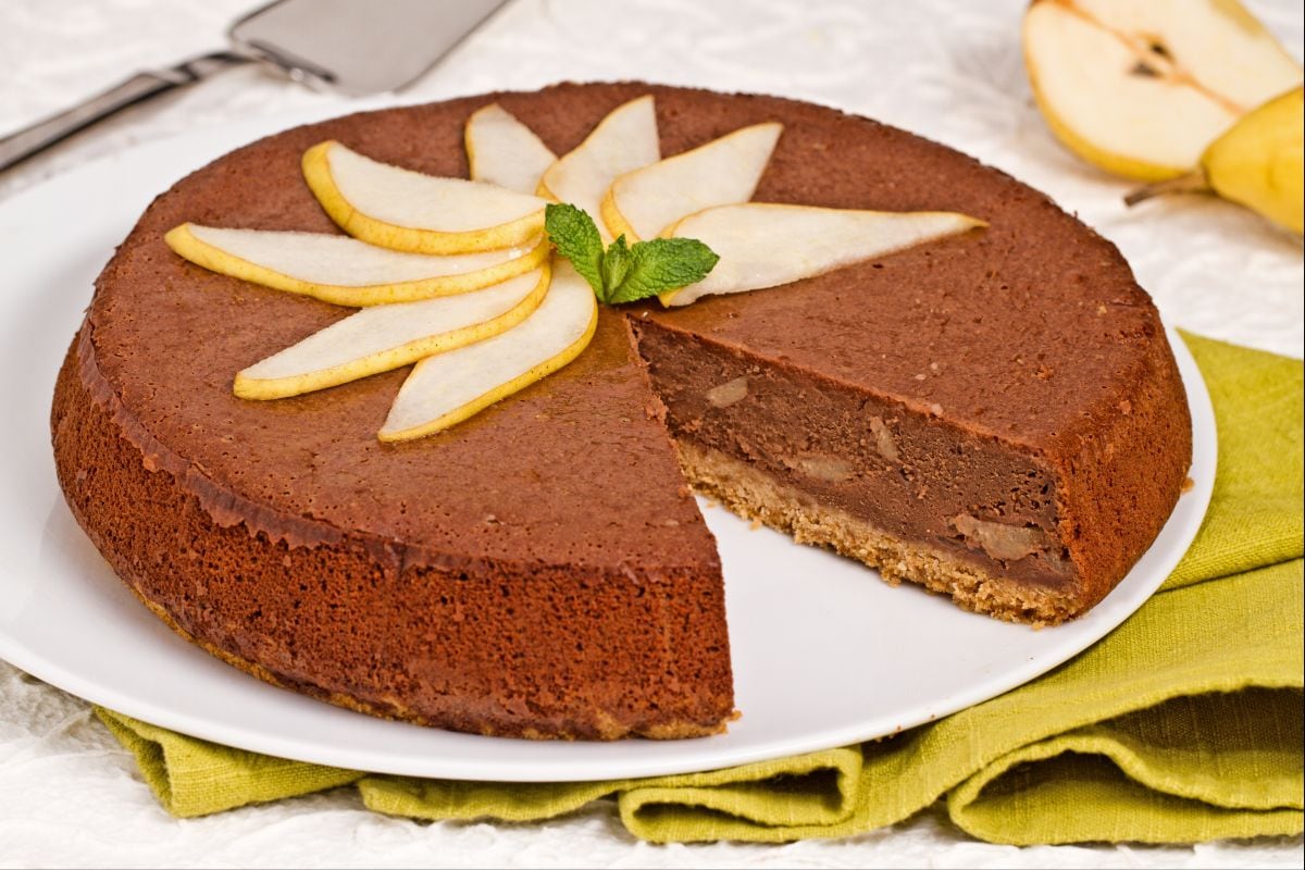 Cheesecake chocolat et poires
