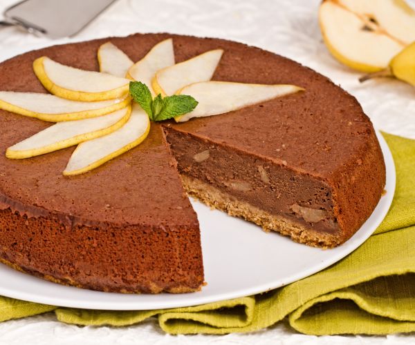 Cheesecake chocolat et poires