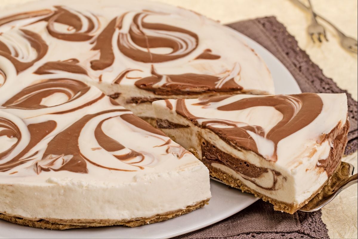 Cheesecake marbrée