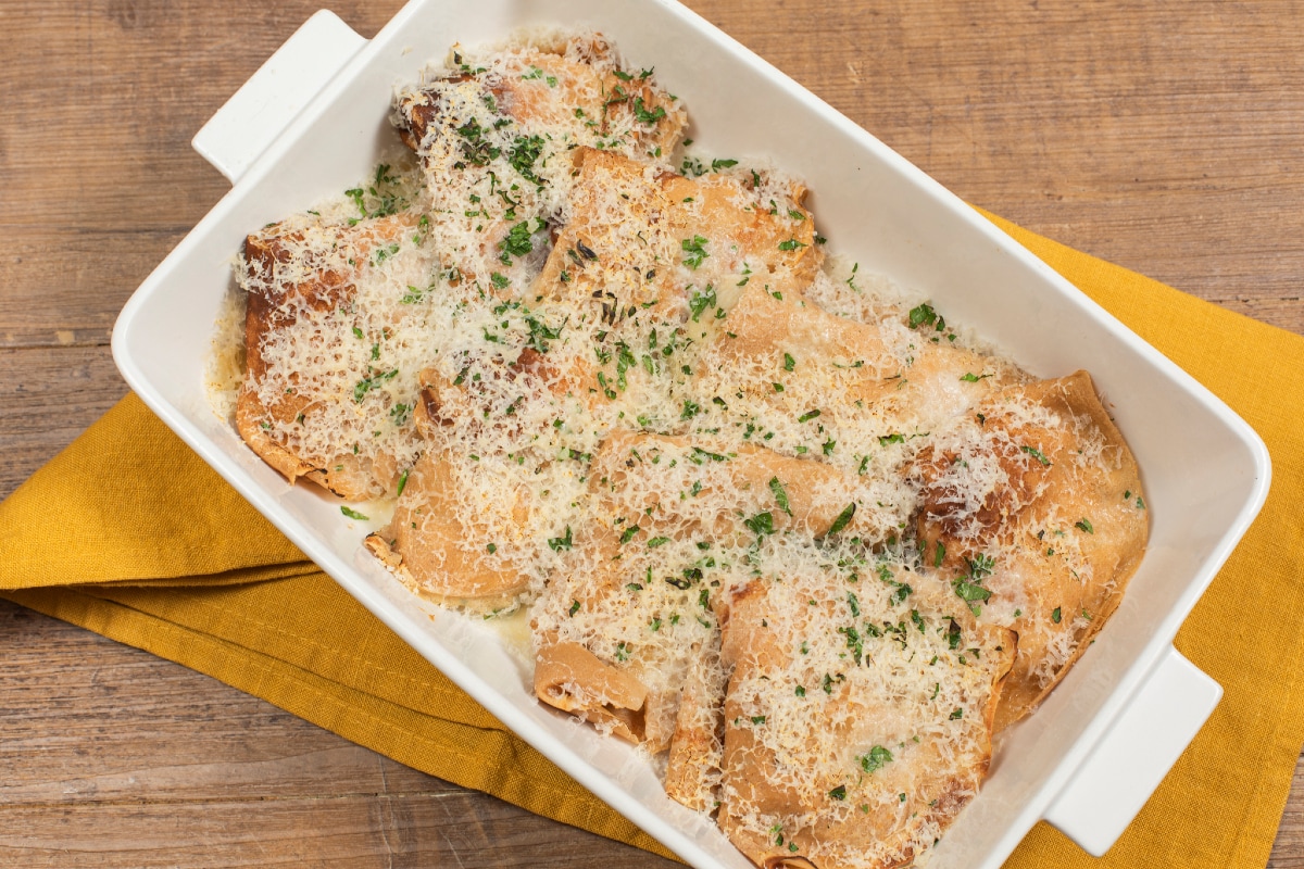 Crêpes aux châtaignes farcies à la ricotta et aux champignons