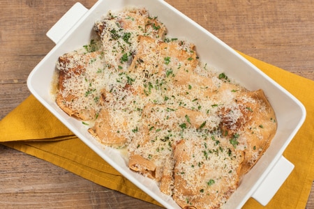 Crêpes aux châtaignes farcies à la ricotta et aux champignons