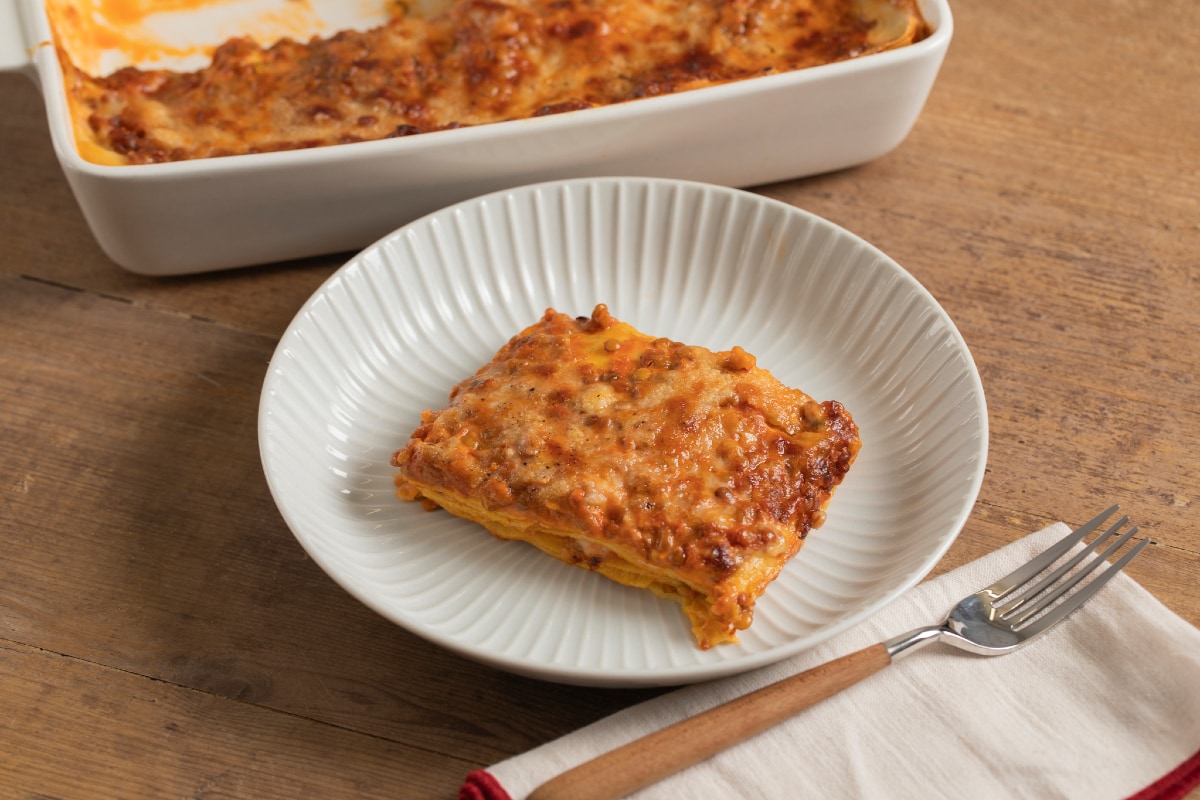 Lasagnes au ragoût de lentilles