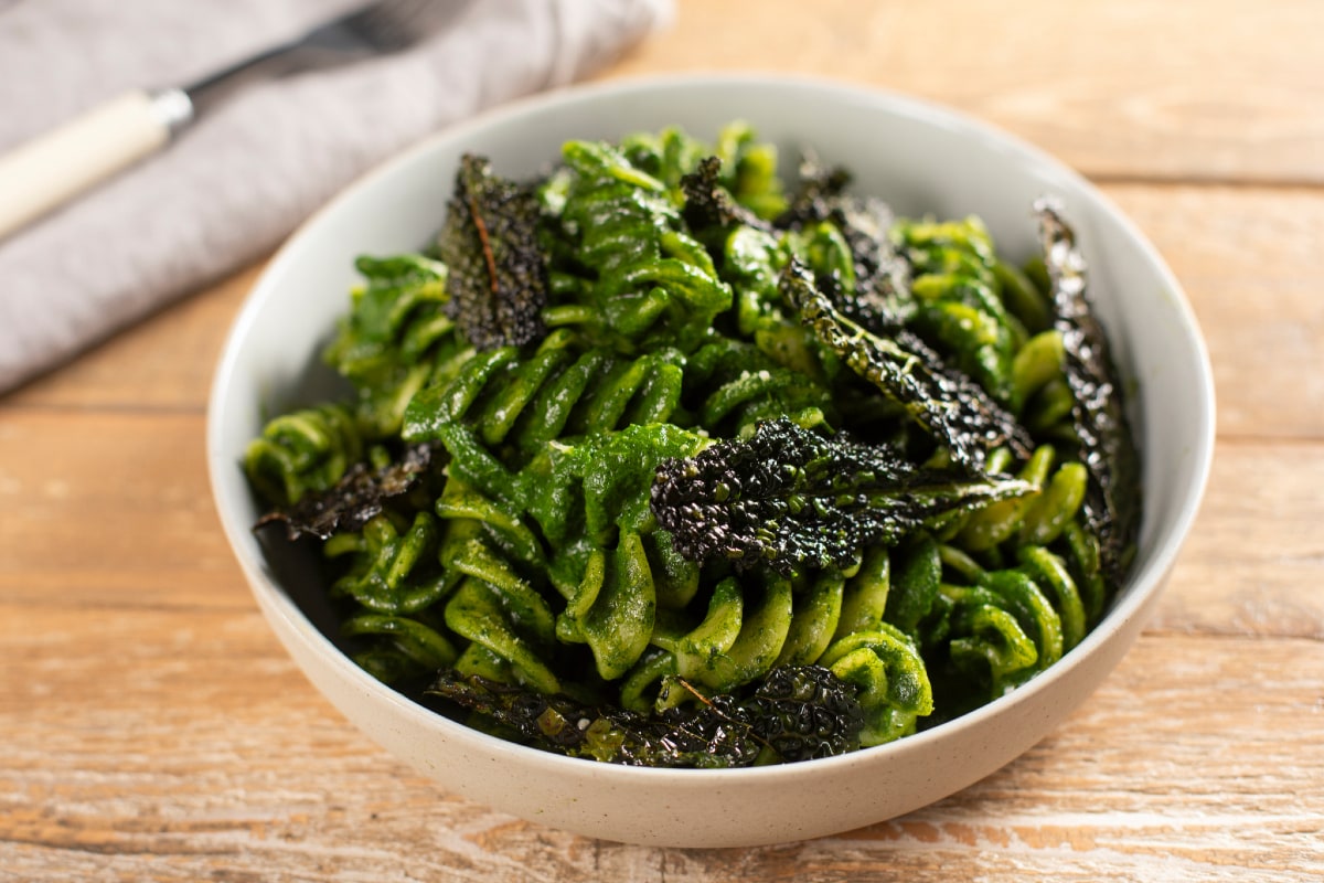 Fusilloni à la crème de chou kale
