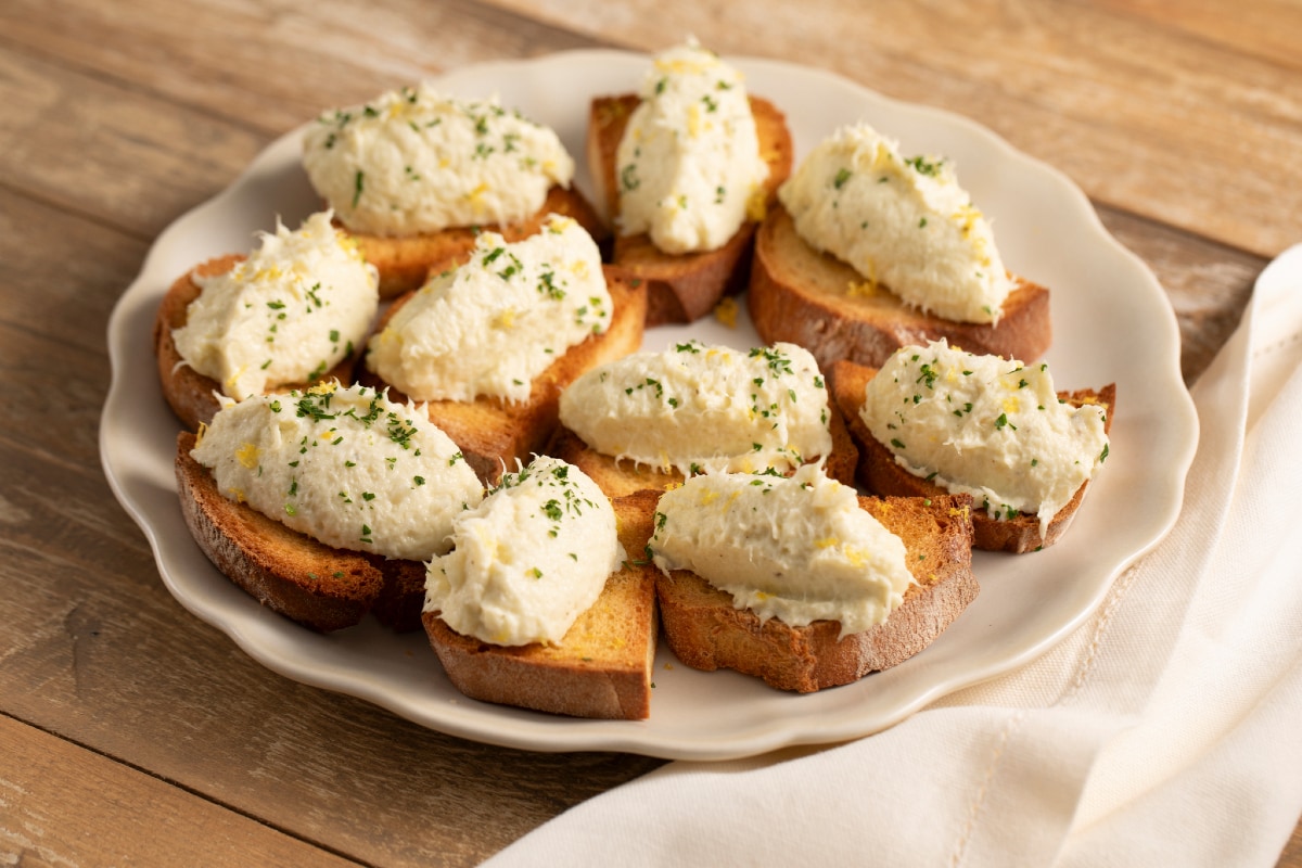 Crostini avec brandade de morue