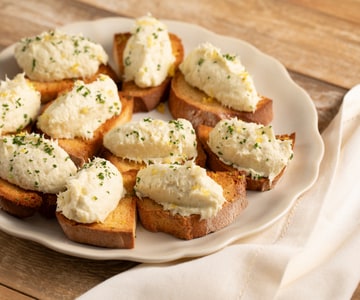 Crostini avec brandade de morue