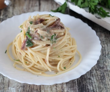 Pâtes beurre et anchois