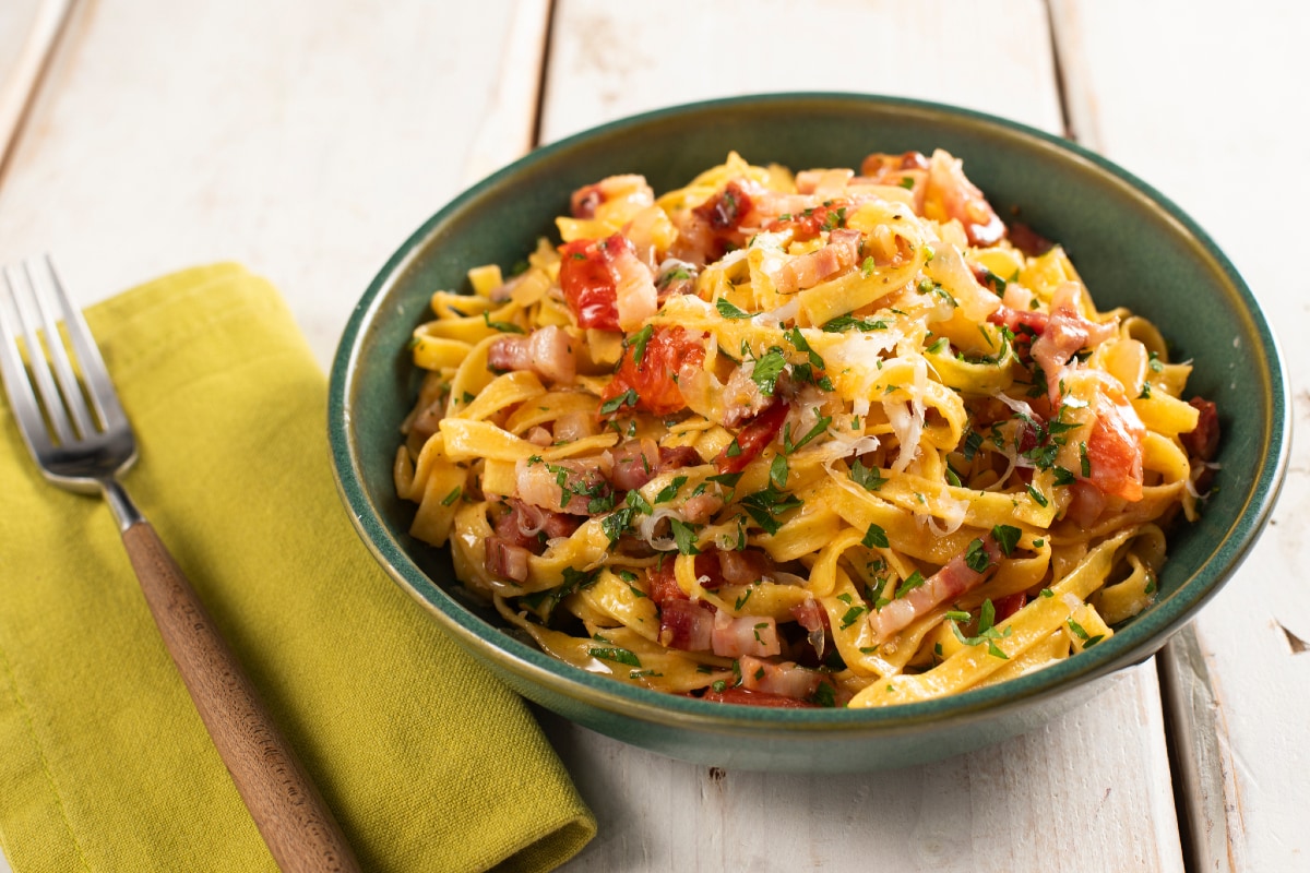 Pâtes à la pancetta