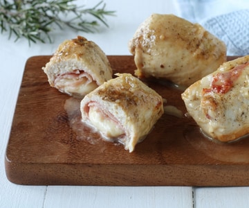 Roulades de poulet à la poêle