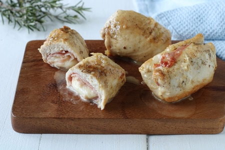 Roulades de poulet à la poêle