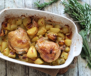 Hauts de cuisse de poulet au four