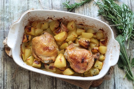 Hauts de cuisse de poulet au four