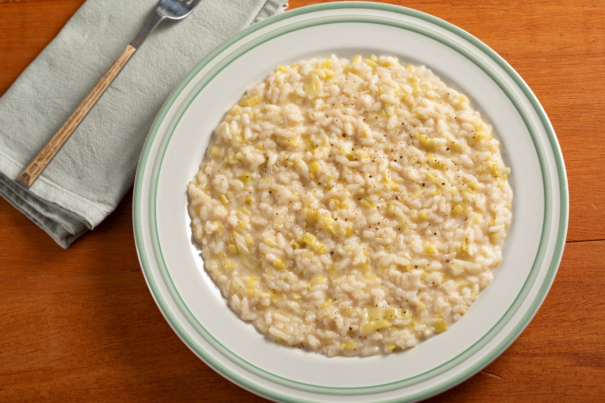Risotto aux poireaux