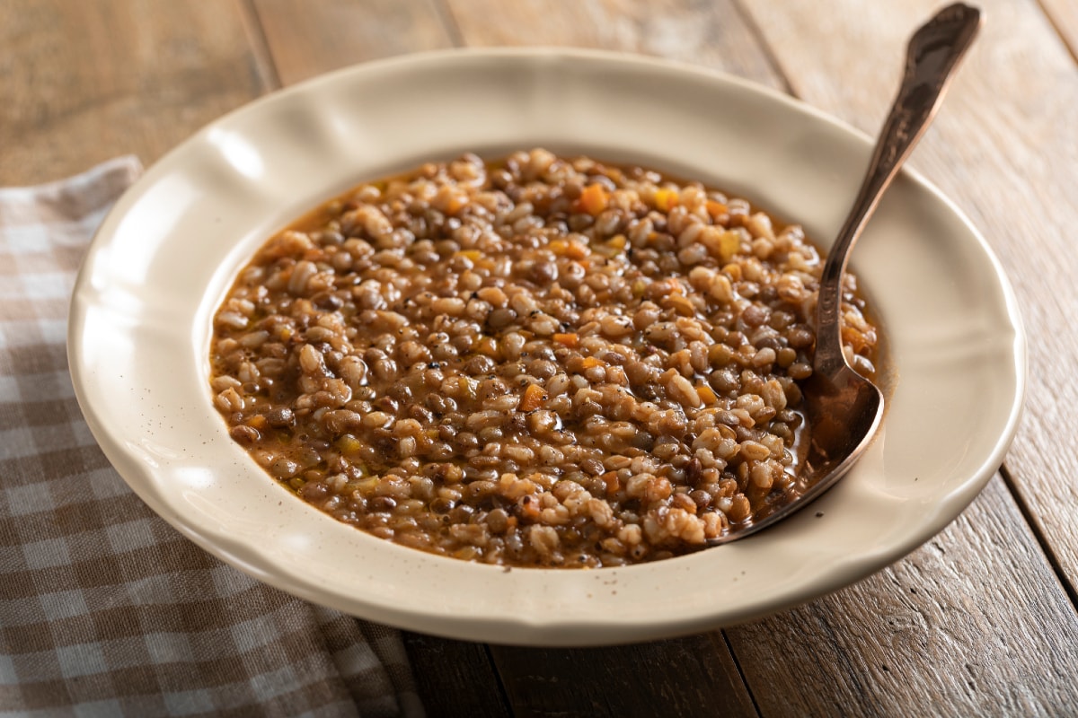 Soupe d'épeautre et de lentilles