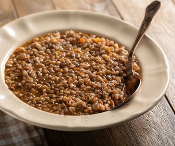 Soupe d'épeautre et de lentilles