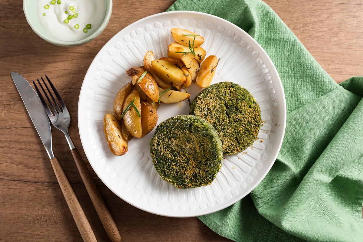 Burger de chou noir et pois chiches