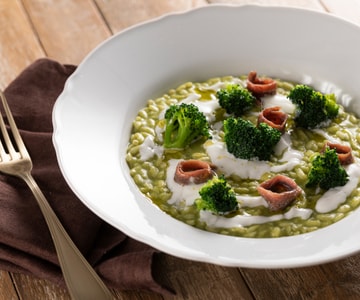 Risotto brocolis et anchois