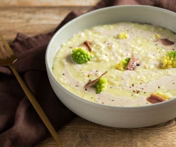 Risotto aux brocolis et bagna caoda rapide