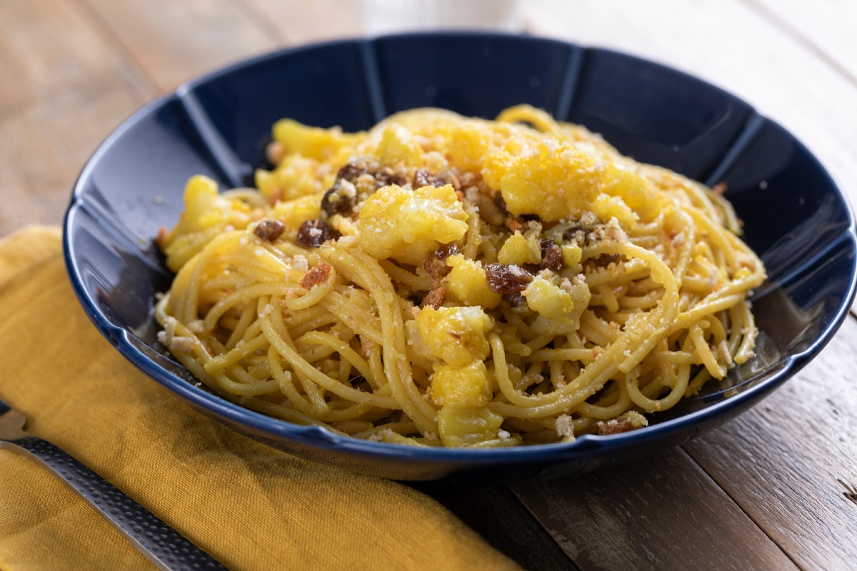 Pâtes au chou-fleur et safran