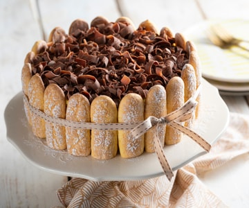 Charlotte à la crème anglaise