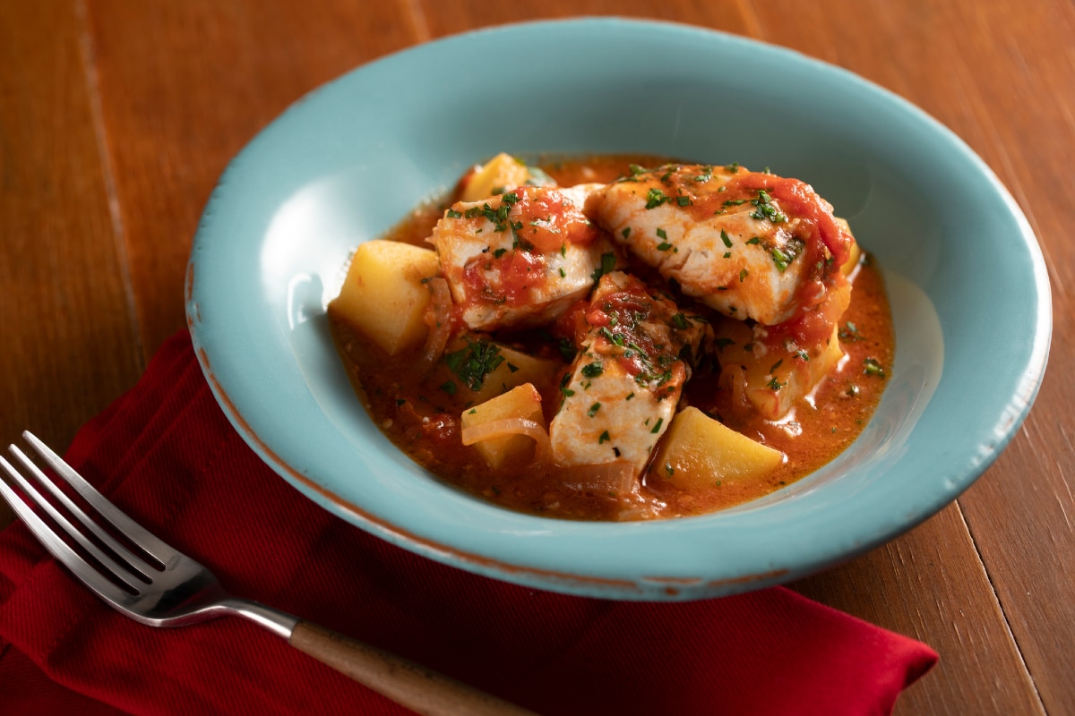 Cabillaud en sauce