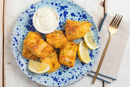 Morue à la friteuse à air