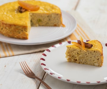 Gâteau sucré de riz et ricotta