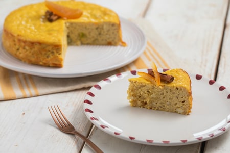 Gâteau sucré de riz et ricotta
