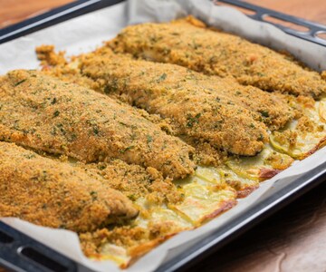 Filetti di branzino gratinati
