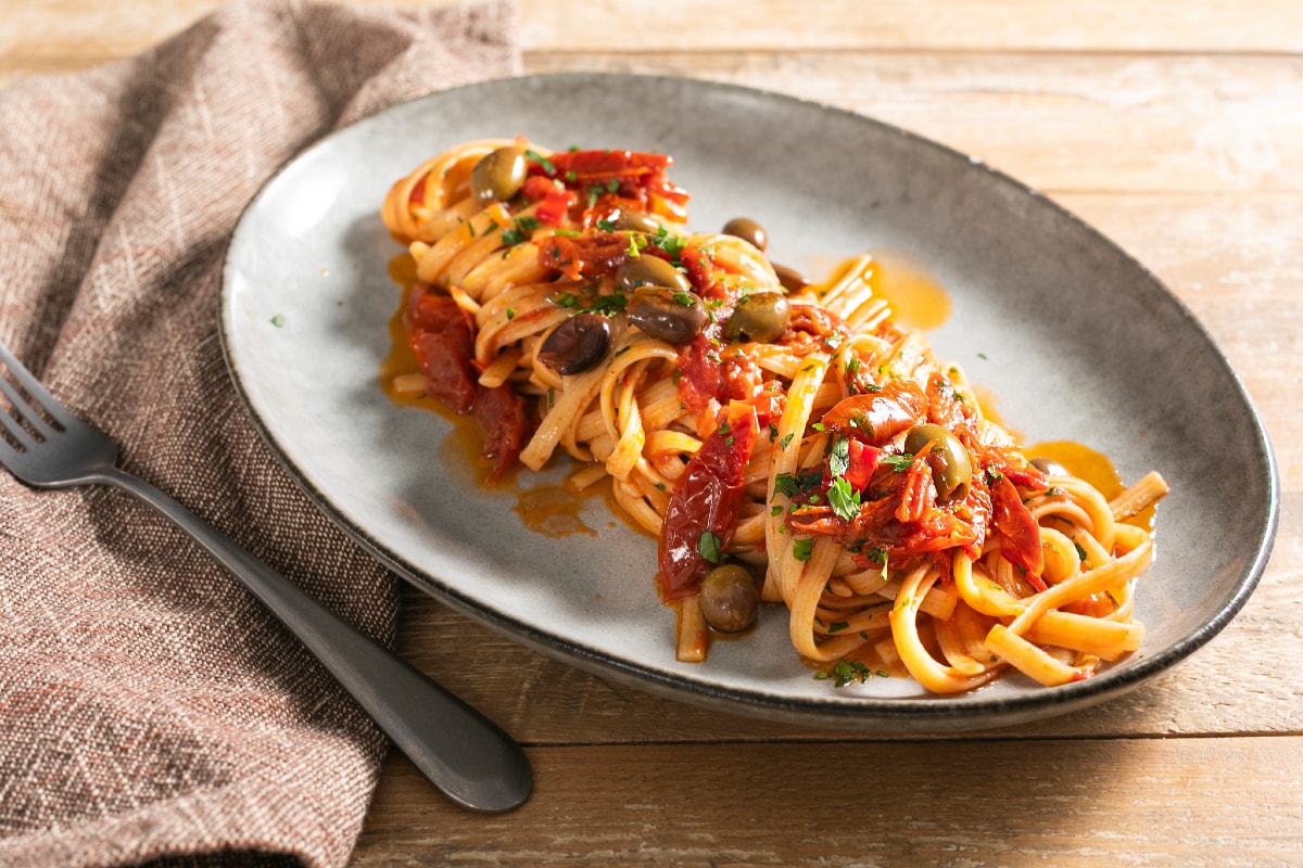 Pâtes aux tomates séchées