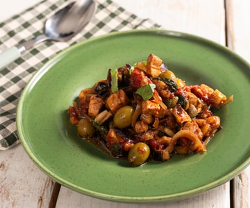 Caponata de poisson à l'espadon