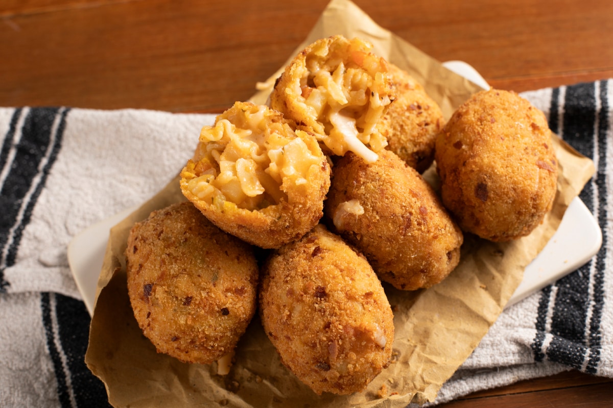 Supplì de pâtes et pommes de terre