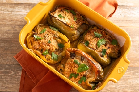 Poivrons farcis sans viande