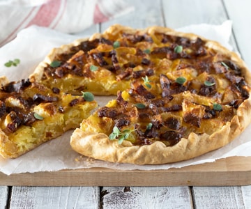 Tarte salée pommes de terre et lardons
