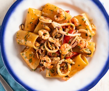 Schiaffoni (ou paccheri) aux fruits de mer