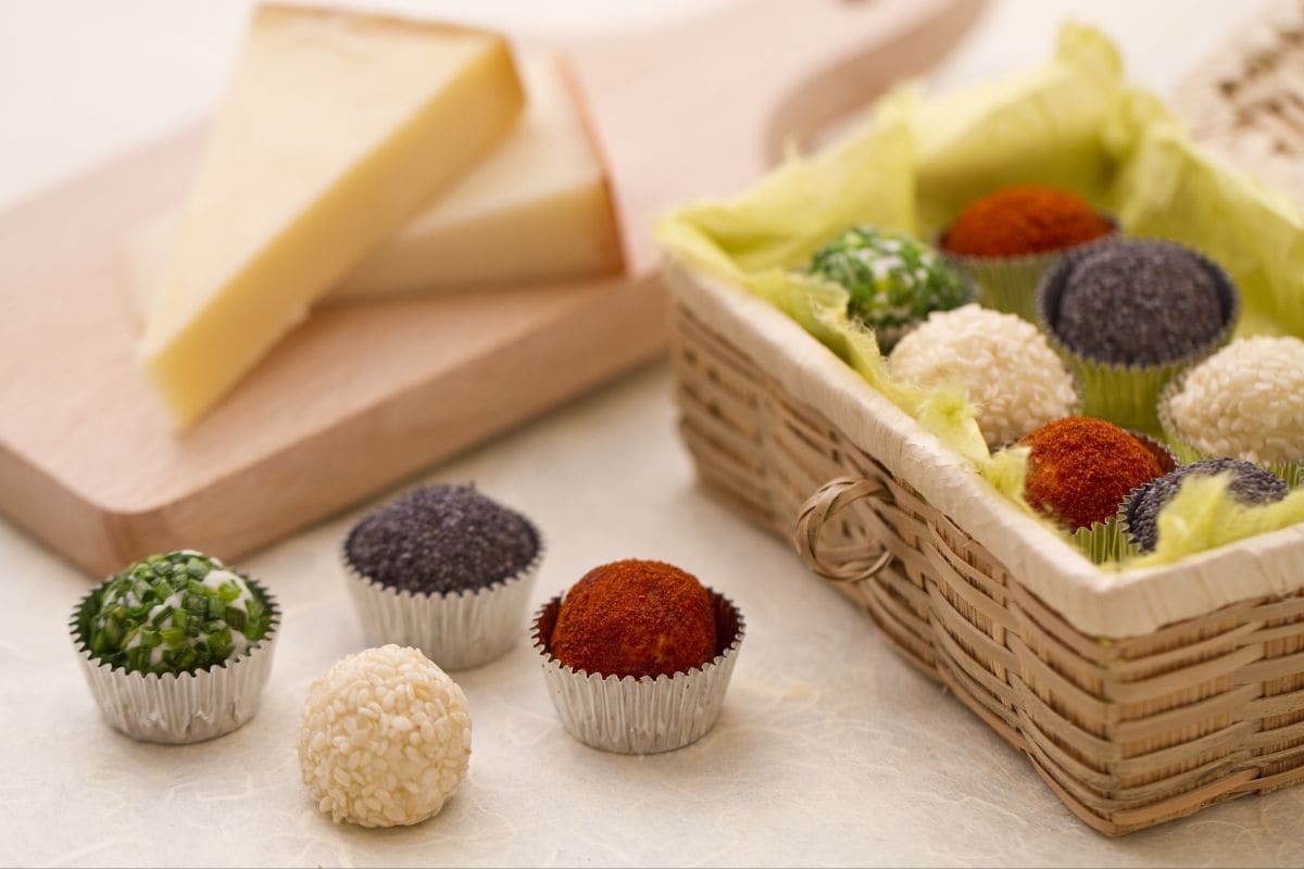 Boules de fromage aux quatre couleurs