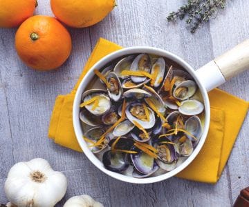 Sauté de palourdes à l'orange
