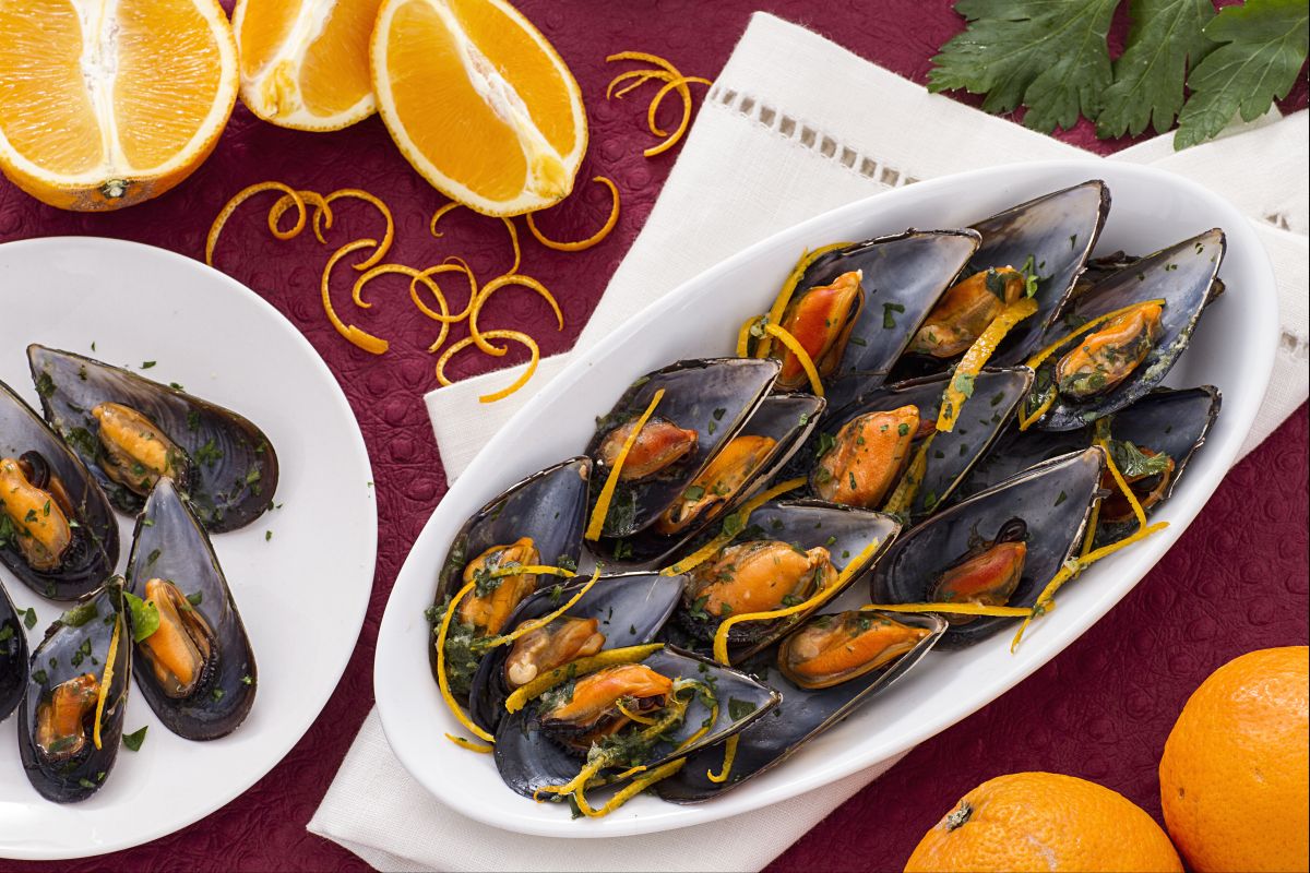Moules à l'orange et au gingembre