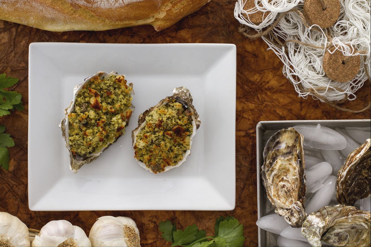 Huîtres gratinées aux anchois et câpres de Pantelleria