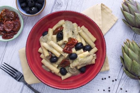 Sedanini rigati à la crème d'artichauts