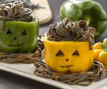 Tagliolini ensorcelés dans le poivron