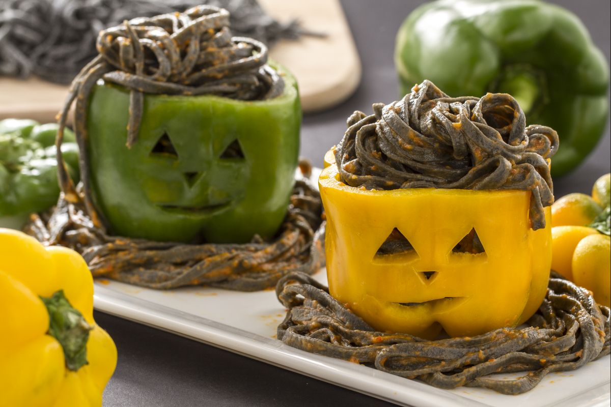 Tagliolini ensorcelés dans le poivron