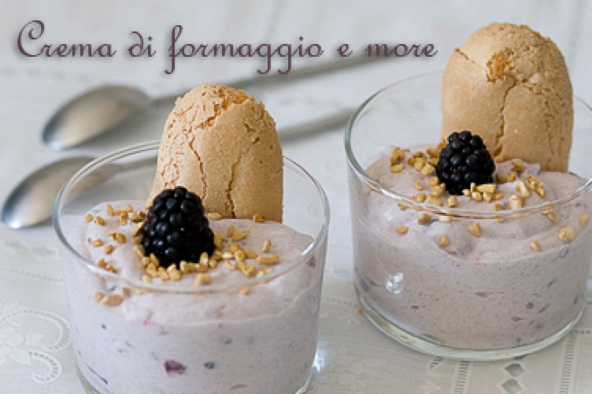 Crème de fromage aux mûres