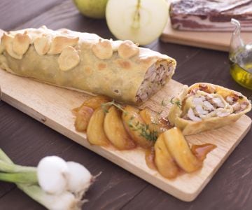 Strudel de porc aux pommes au marsala