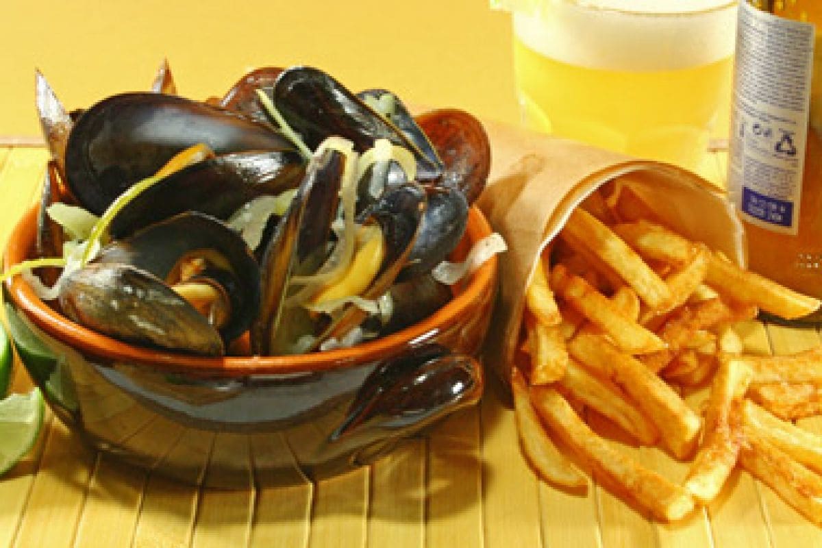 Moules à la bière blanche