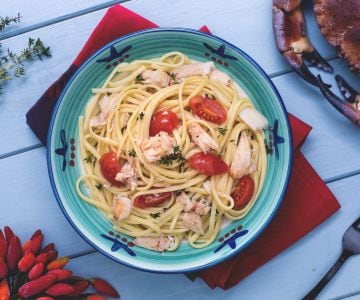 Linguine épicées au crabe