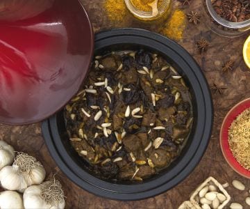 Tajine d'agneau aux pruneaux et amandes