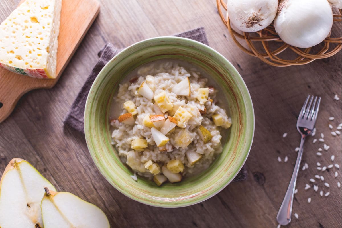 Risotto pannerone et poires