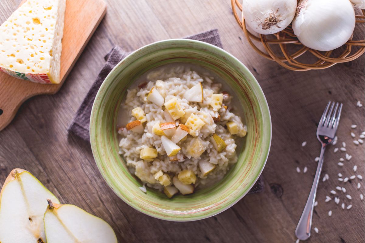 Risotto pannerone et poires